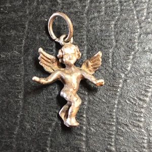 Vintage Sterling Silver Angel Charm Pendant 925